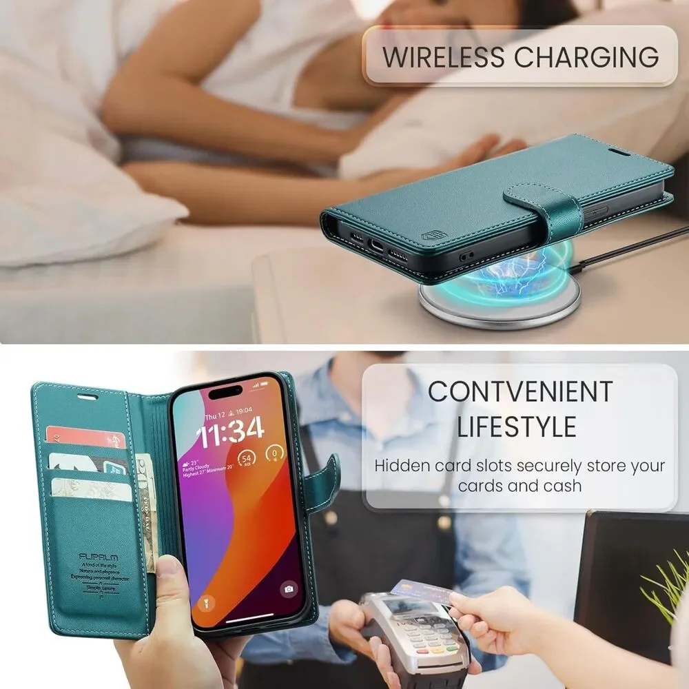 FLIPALM iPhone 15 Pro Max Wallet Case - 6.7